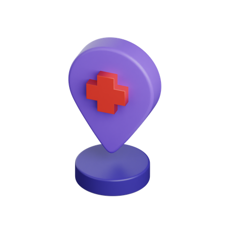 Localização do hospital  3D Icon