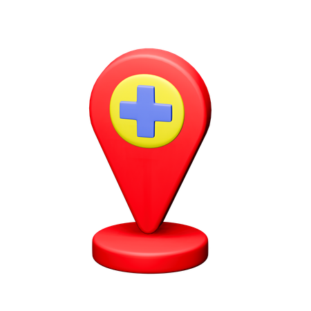 Localização do hospital  3D Icon