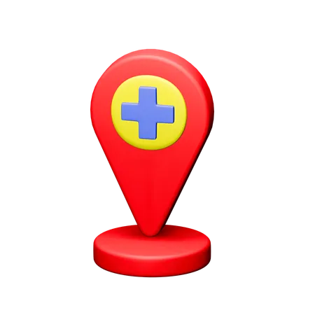 Localização do hospital  3D Icon