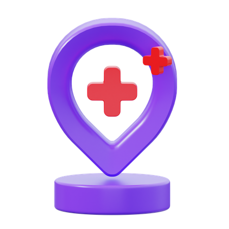 Localização do hospital  3D Icon