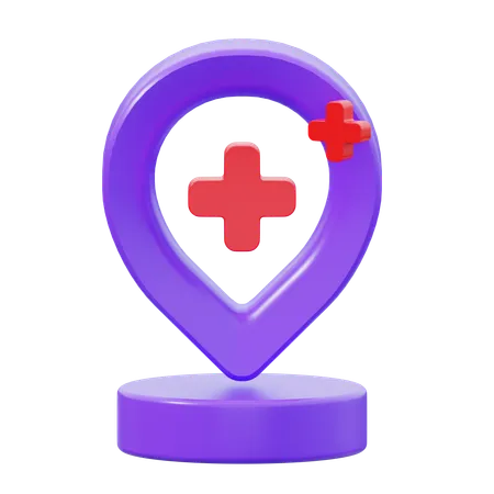 Localização do hospital  3D Icon