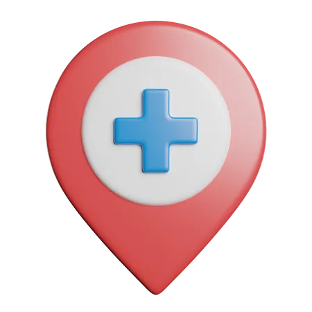 Hospital Center Location 3D Icon