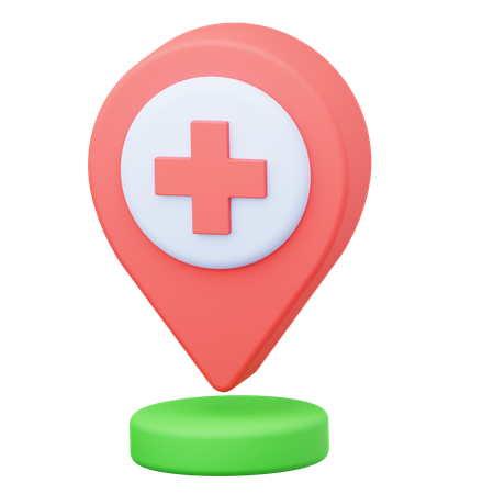 Hospital location  3D Icon