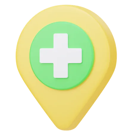 Hospital Location Illustration 3D Icon