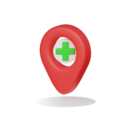 Hospital Location 3 D Icon 3D Icon