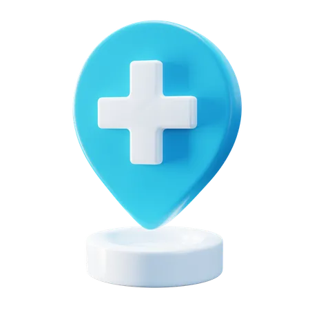 3 D Hospital Location 3D Icon