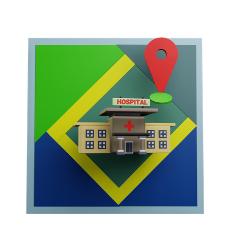 Hospital Location  3D Icon