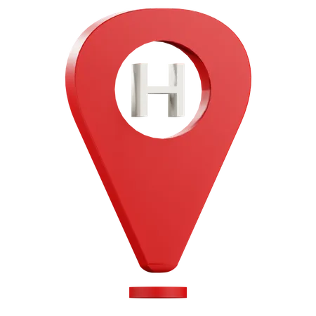 Hospital Location  3D Icon