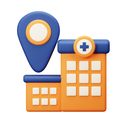 Hospital Location  3D Icon