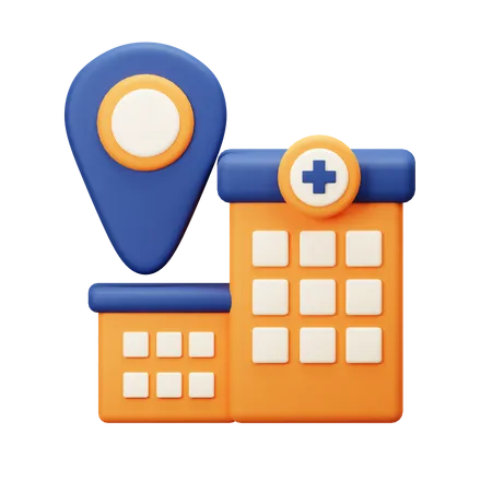 Hospital Location  3D Icon