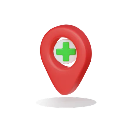 Hospital Location  3D Icon