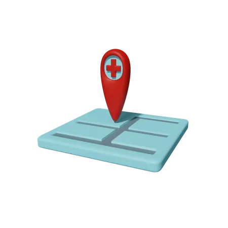 Hospital Location  3D Icon