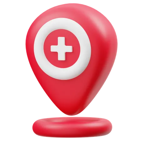 Hospital Location  3D Icon