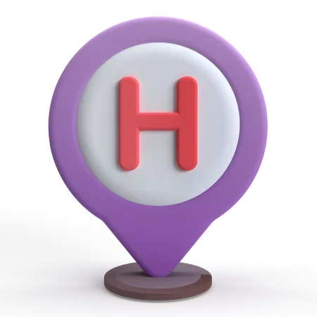 Hospital Location  3D Icon