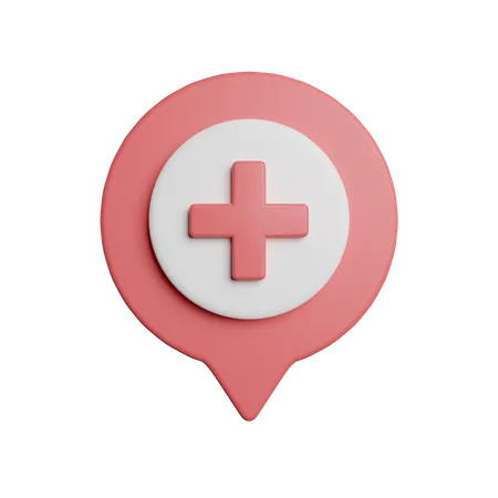 Hospital Location  3D Icon