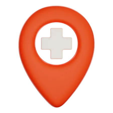 Hospital Location  3D Icon