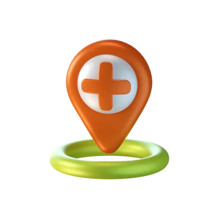 Hospital Location  3D Icon