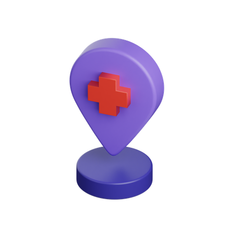 Hospital Location  3D Icon