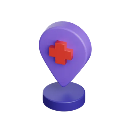 Hospital Location  3D Icon