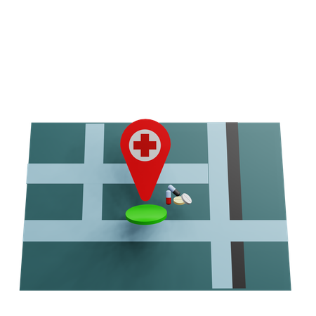 Hospital Location  3D Icon