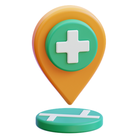 Hospital location  3D Icon