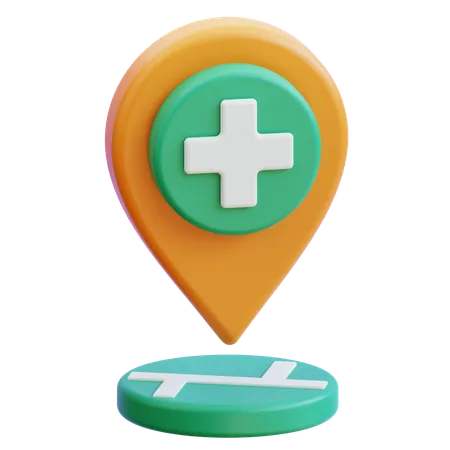 Hospital location  3D Icon