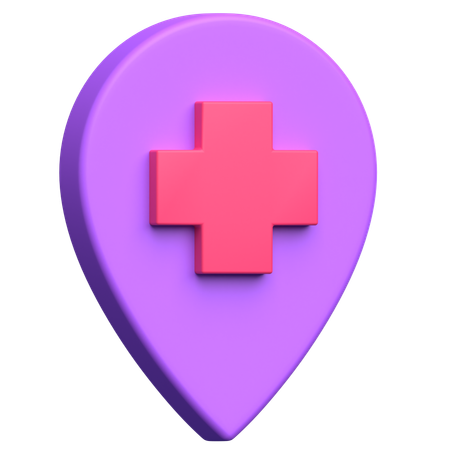 Hospital Location  3D Icon