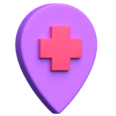 Hospital Location  3D Icon