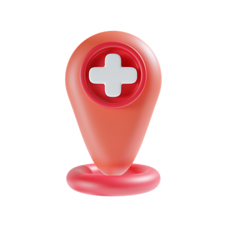 Hospital Location  3D Icon