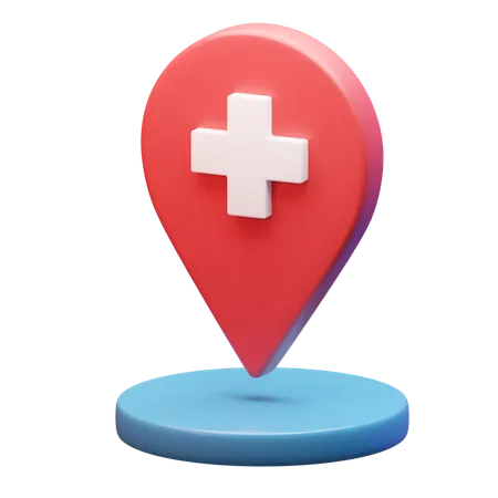 Hospital Location  3D Icon