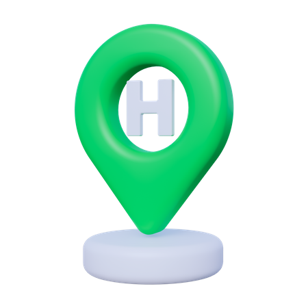 Hospital Location  3D Icon