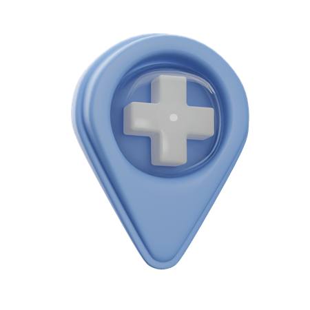 Hospital location  3D Icon