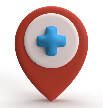 Hospital Location  3D Icon