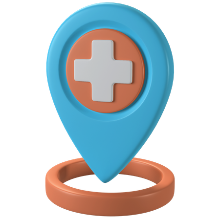 Hospital Location  3D Icon
