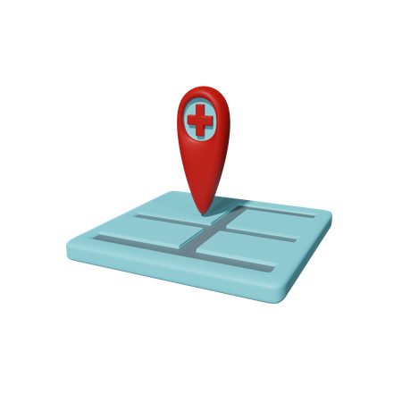 Hospital Location  3D Icon
