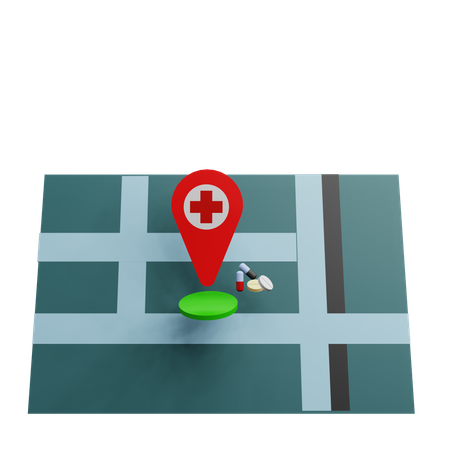 Hospital Location  3D Icon