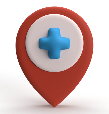 Hospital Location  3D Icon