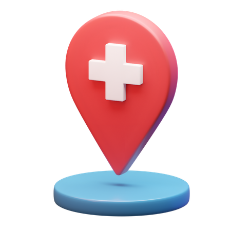 Hospital Location  3D Icon