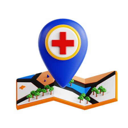 Hospital Location  3D Icon