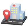 healthcare location 3d illustration