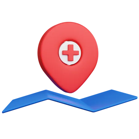 3 D Rendering Pin Pointer Map Blue Medical Isolated 3D Icon