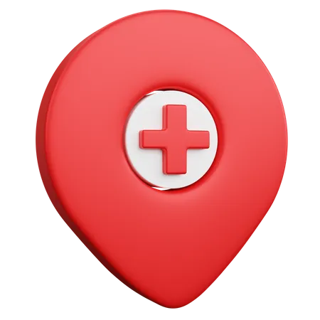 3 D Rendering Red Pin Pointer Map Medical Isolated 3D Icon