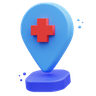 3d medical location logo