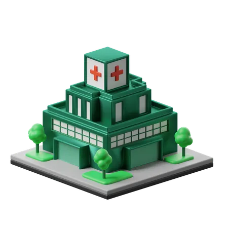 Hospital militar  3D Icon