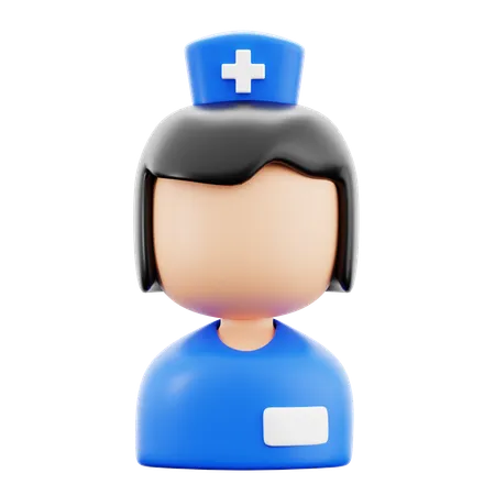 Female Nurse Woman With Hospital Clinic Uniform And Name Tag Male Doctor Medical 3 D Icon Illustration Render Design 3D Icon