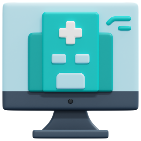 Hospital on-line  3D Icon