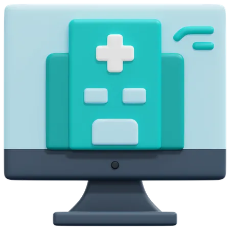 Hospital on-line  3D Icon