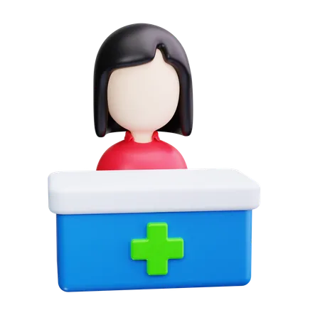 Hospital reception  3D Icon