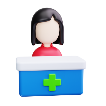 Hospital reception 3D Icon