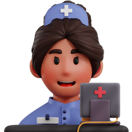 Hospital Receptionist  3D Icon